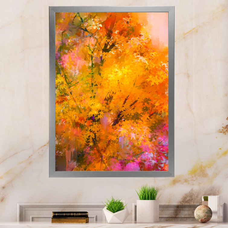 Winston Porter " Impressionist Autumn Tree " Painting Print on Canvas